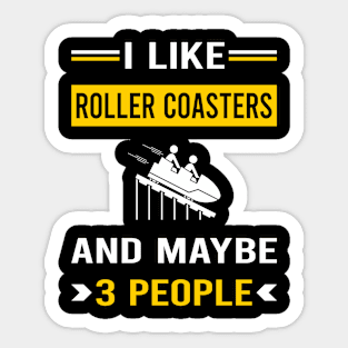 3 People Roller Coaster Coasters Rollercoaster Sticker